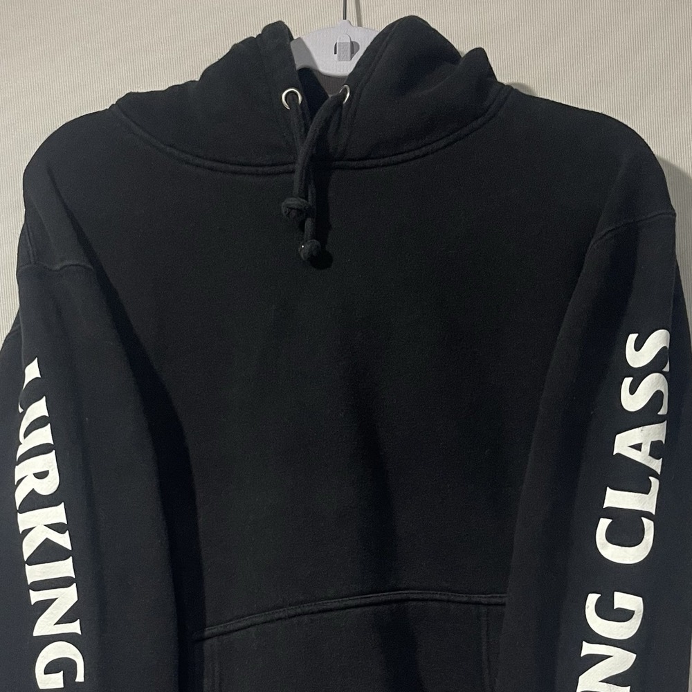 Lurking Class By Sketchy Tank - Skull Graphic Hoodie Men's Medium Black "Y2K"